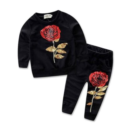 Rose flower joggers
