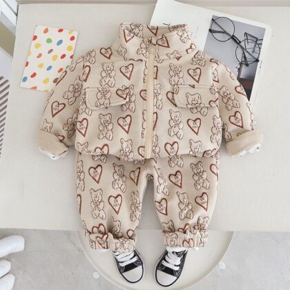 Love bear joggers milk color